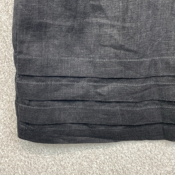 Nicole Miller linen shift dress midi black minimalist neutral basics casual XL - Picture 7 of 8